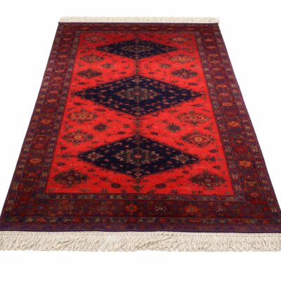 Сине-коралловый ворсовый